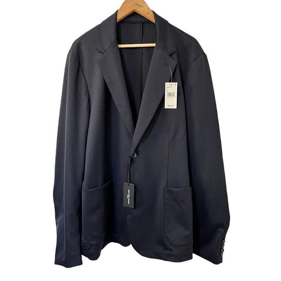 Saks Fifth Avenue Modern Single Breasted Blazer Size XXL Navy Sport Jacket - Picture 1 of 11